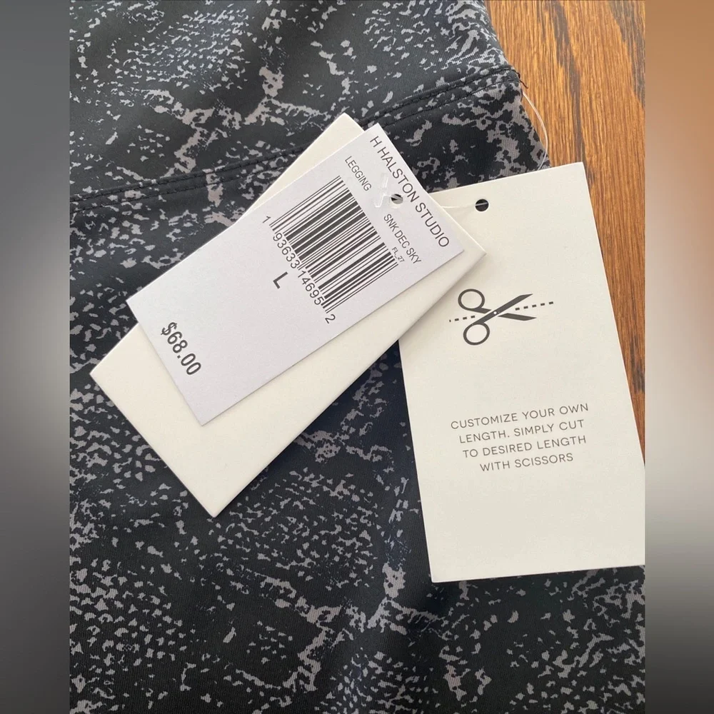Halston Studio Snake Skin Legging Customizable Black Women’s Size L NWT - Picture 7 of 9